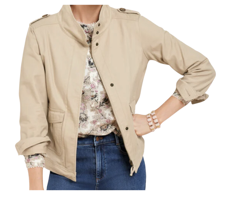 Twill Crop Jacket | New Arrivals at Talbots
